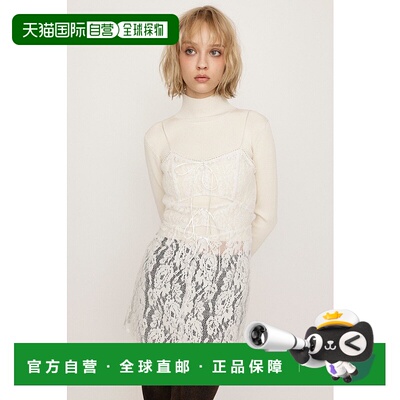 日本直邮SLY FROCKY LACE RIBBON针织吊带性感连衣裙