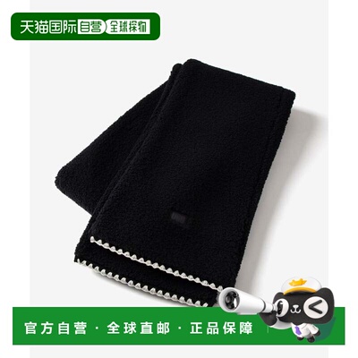 日本直邮UGG WOMEN'S UGGFLUFF SCALLOPED SCARF 黑色 围巾户外