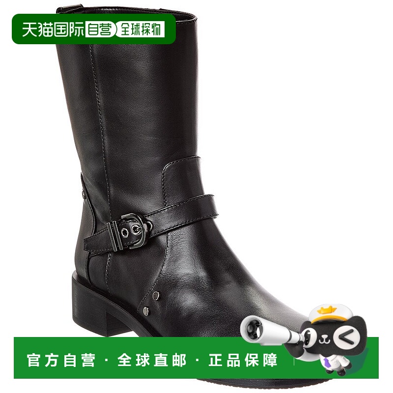 自营Stuart Weitzman Maverick皮革短靴-黑色骑士靴 美国直发奥莱