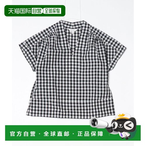 日本直邮BANANA REPUBLIC 女装 纯棉格纹分领通勤衬衫 897586
