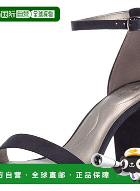 自营 Bandolino Armory女式凉鞋蓝色绒面革脚踝带块鞋跟JOBB310-