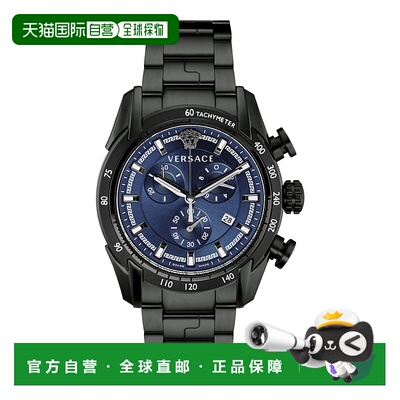 自营 versaceV-Ray 计时码表 - 黑色/黑色/蓝色 美国奥莱直发
