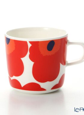 日本直邮MarimekkoUnikko咖啡杯白色x红色200ml斯堪的纳维