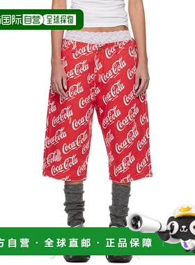 1h可退 香港直邮潮奢 Erl 女士 红色印花短裤 ERL08P003 red红色