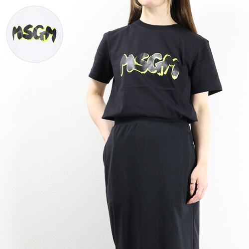 日本直邮 MSGM  T恤 T恤短袖圆领 T 棉漆女式 3441 MDM206 237002