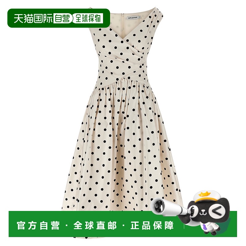 香港直邮Self-Portrait 女士 'Cream Cotton... 波尔卡圆点服装 R