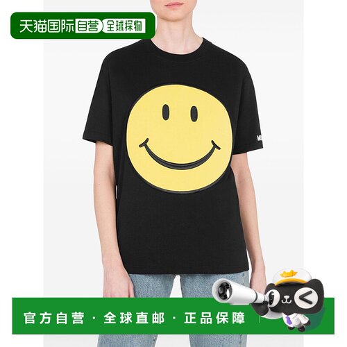 1h可退 香港直邮MOSCHINO 女士T恤 A070954413555 AW2024 黑色 圆