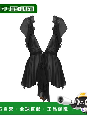 香港直邮Chloe 露肩上衣 女装真丝荷叶边CH24AHT41003