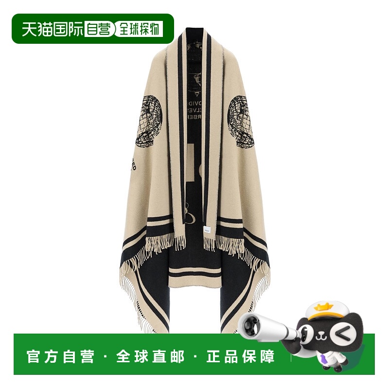 香港直邮BURBERRY 女士西服 80640651 SS2023 花色 流苏斗篷