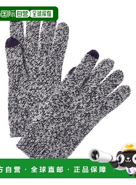自营sofiacashmere Marl Texting Cashmere Glove - navy 美国奥