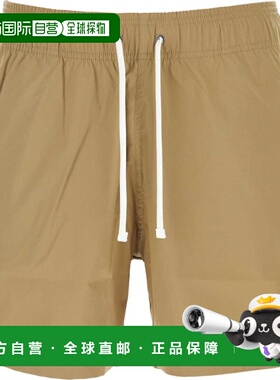 1h可退 香港直邮AMIRI 男士 徽标沙滩短裤 PS23MSB001 beige米色