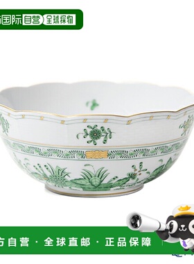 日本直邮HEREND 印度花绿色 FV 碗 16 厘米 00365-0-00时尚沙拉碗