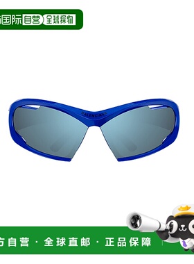 香港直邮BALENCIAGA 女士太阳镜 BB0318S002 SS2025 蓝色 Sunglas