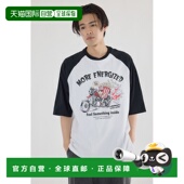 日本直邮RODEO 男士 CROWNS 1h可退 WIDE BOWL 斜拼接设计五分袖