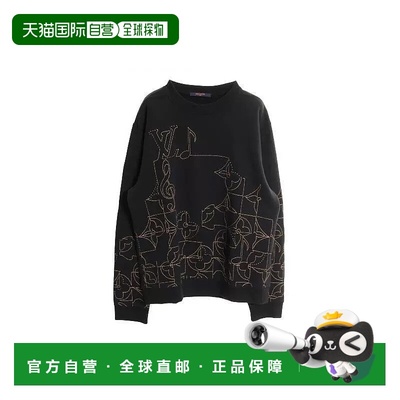 日本直邮中古LV路易威登男A级95新Sweatshirt卫衣棉上衣黑色