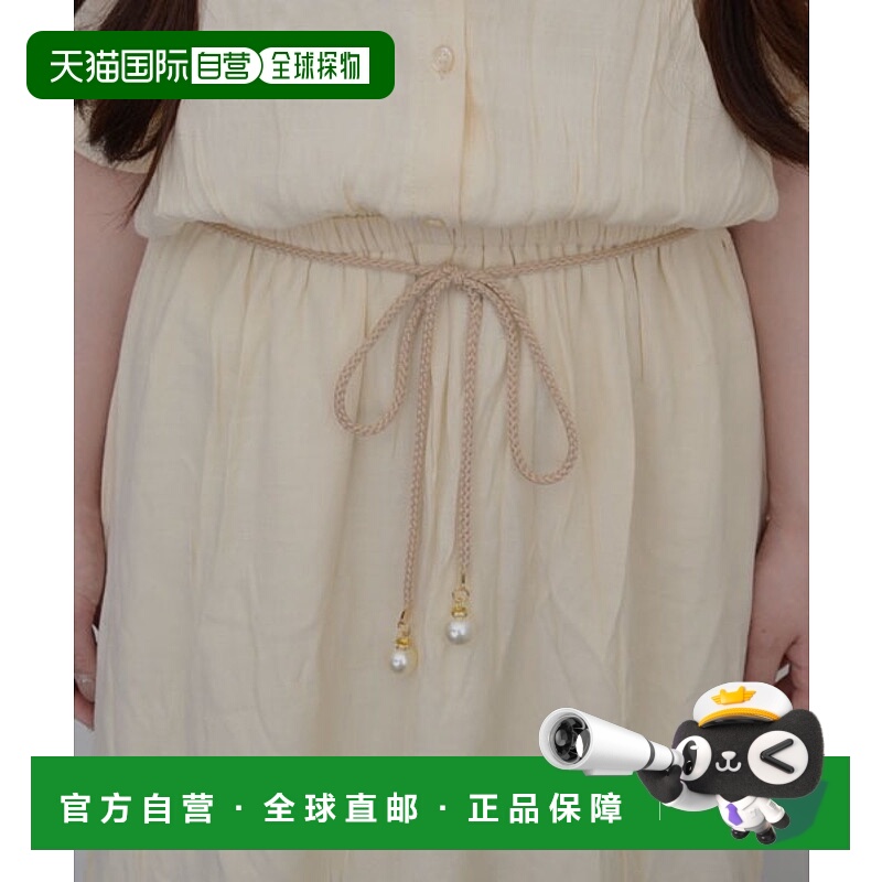 1h可退 日本直邮resonance女装珍珠装饰细绳腰带显瘦设计多用途 T