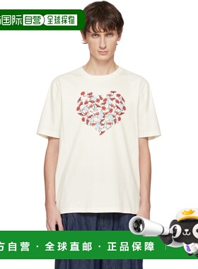 1h可退 香港直邮Lanvin 朗雯 男士 灰白色 Daisy Heart T 恤 RUTS