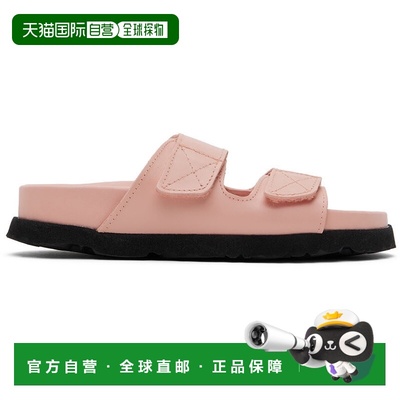 1h可退 香港直邮Palm Angels 棕榈天使 女童 粉色徽标儿童拖鞋童