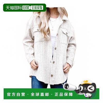 自营and the whyTweed Button Down Shacket In Beige - beige 美