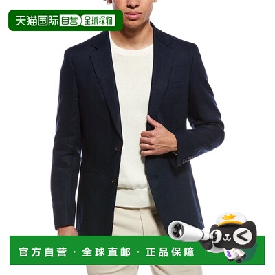 自营Reiss Grey Linen Formal Jacket - navy 美国奥莱直发外套