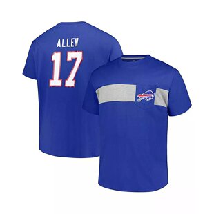 Fanatics|男款 Josh Allen Royal Buffalo Bills 大码 T 恤