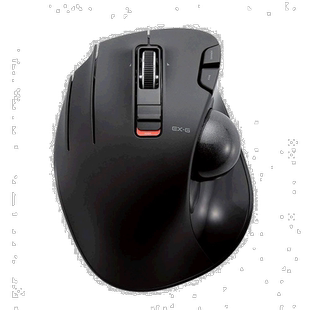【日本直邮】ELECOM鼠标无线接收器轨迹球左手6按钮黑色M-XT4DRBK