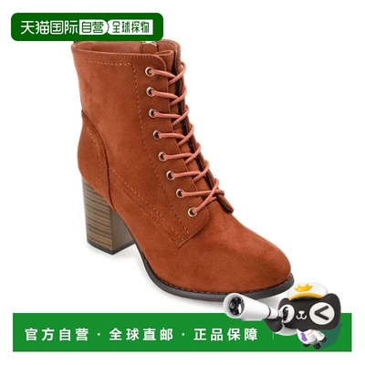 自营Journee Collection Baylor Boot Women Brown Faux Suede La