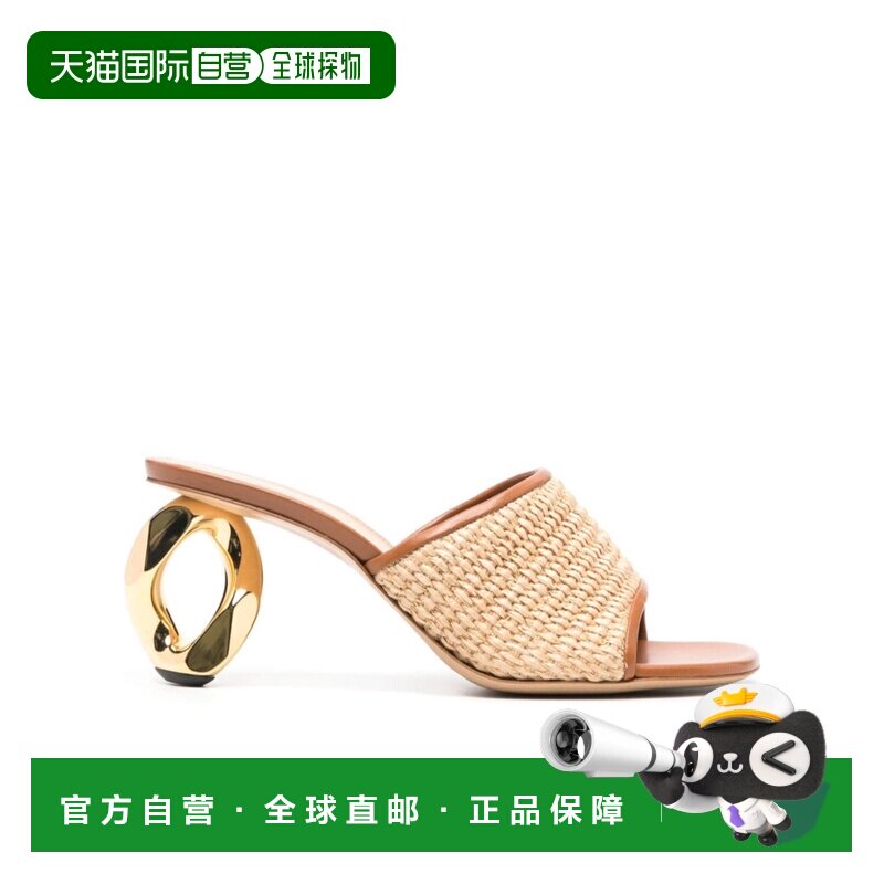 1h可退 香港直邮奢淘 J.W.Anderson Chain 编织高跟凉鞋 女拖鞋图片