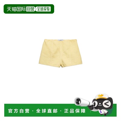 香港直邮PRADA 女士休闲裤 P280ISOOO16L5F0010GIALLO SS2025短裤