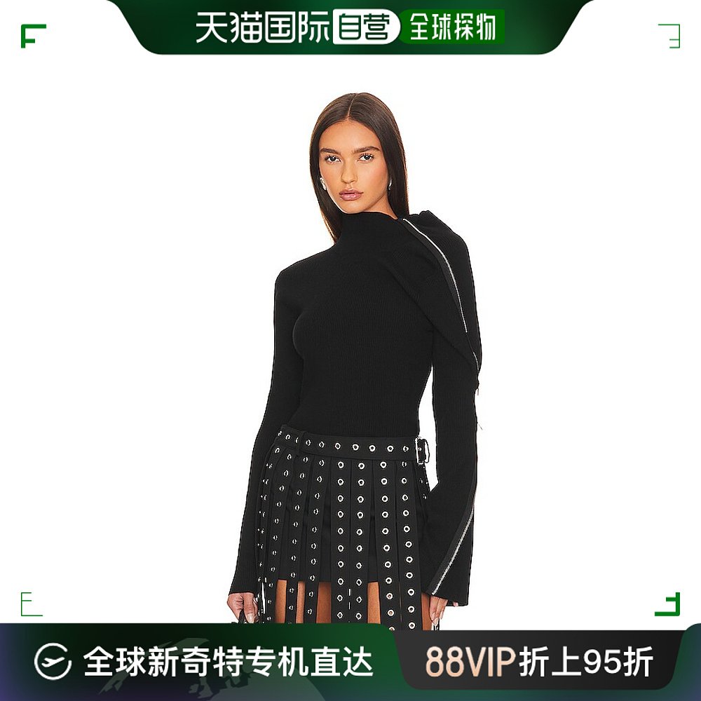 香港直邮潮奢 MONSE 女士 拉链圆翻领毛衣 MF230147VIC 女装/女士精品 毛针织衫 原图主图