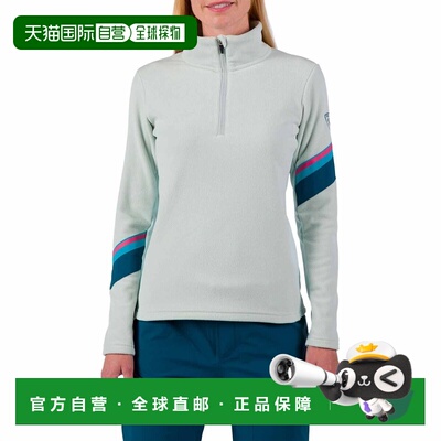 自营欧洲直邮Rossignol Ski Apparel女士浅绿色聚酯纤维半拉链抓
