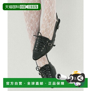 1h可退 日本直邮Heather女士尖头系带高跟凉鞋 497318夏季法式