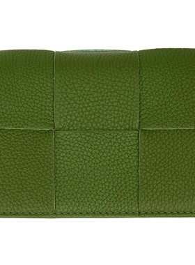 bottegaveneta葆蝶家女士绿色卡包时尚潮流经典百搭