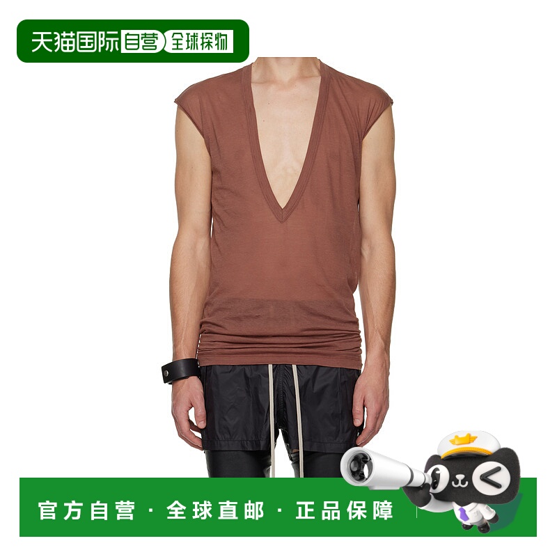 香港直邮RICK OWENS 男士T恤 RU02E1157UC13 AW2025 棕色 Concord