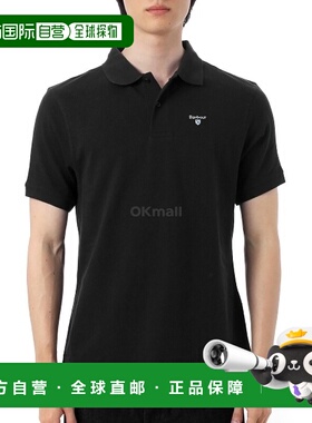 韩国直邮Barbour 运动马球衫 MML0358 BK31 黑色 短袖 珠地网眼