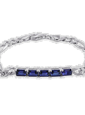 自营 mimi & max4 3/4 CT TGW 创造了 925 纯银蓝色蓝宝石诞生石