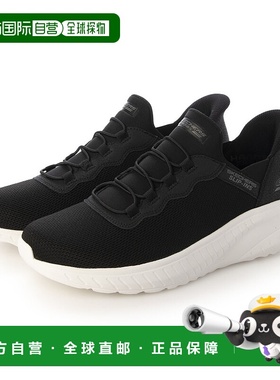 日本直邮SKECHERS BOBS SQUAD CHAOS 黑色针织/白色三色鞋 (11830