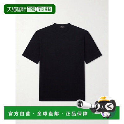 香港直邮潮奢 zegna 杰尼亚 男士 棉针织T恤 UH335A3H771