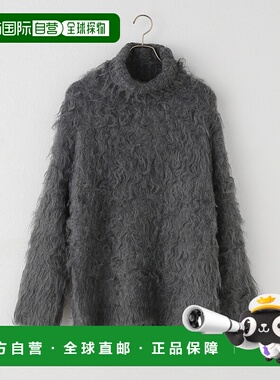 1h可退 日本直邮determ 女装 长毛绒半高领针织衫 开背设计 25080