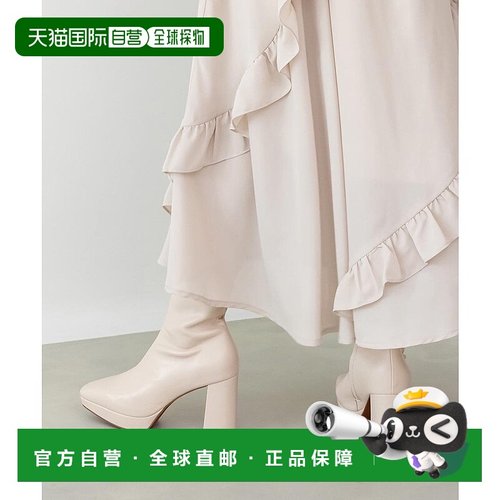 日本直邮RANDA 弹力粗跟短靴 厚底 黑色 RA041BW12485