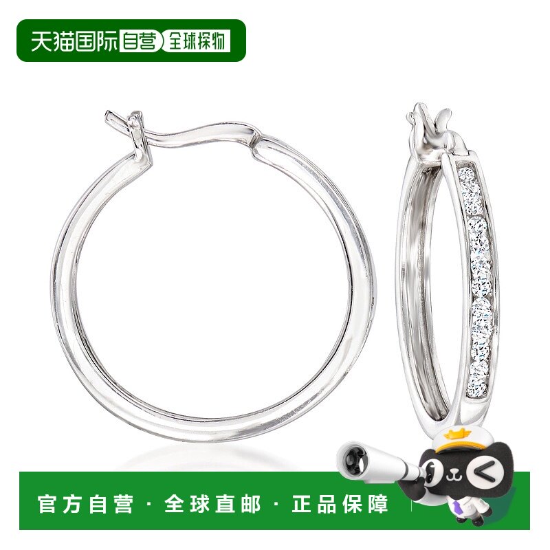 ��ɫ�� One Size ��Ӫ 925 ���� Ross-Simons ��ʯȦ�ζ��� - ��ɫ ��������ֱ��