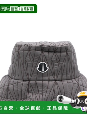 1h可退 香港直邮潮奢 Moncler 盟可睐 女士 深灰色填充棉帽子 MU0
