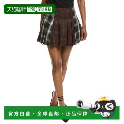 自营Avec Les Filles Printed Mini Skirt - blue 美国奥莱直发