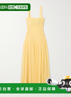 1h可退 香港直邮潮奢 ULLA JOHNSON 女士 Florelle Chantilly 褶