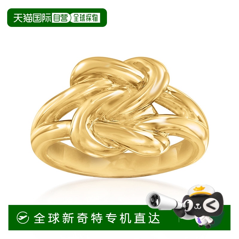 自营Ross-Simons 14kt 黄金双爱结戒指 - 黄色 【美国奥莱】直发