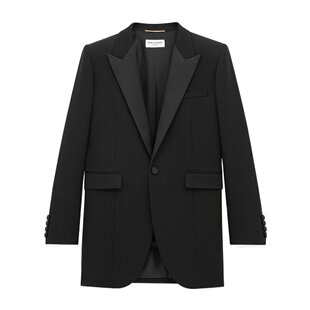 GRAIN POUDRE 燕尾服羊毛西装 800205Y7E63 Saint 外套 Laurent