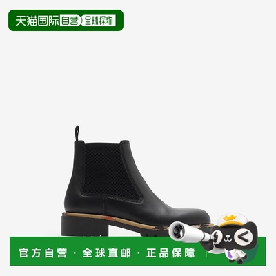 自营欧洲直邮Burberry博柏利 Chelsea Gravel系列女士黑色小牛皮