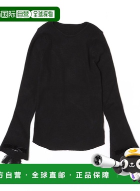 日本直邮tocco closet 女装 袖口荷叶边网纱针织衫 半透明设计 28