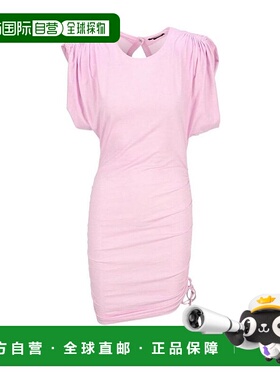 香港直邮Isabel Marant 褶饰露背迷你连衣裙 RO194921E033I包臀裙