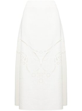 潮奢 Chloe 蔻依 女士 刺绣高腰中长半身裙 CHC23SJU04037